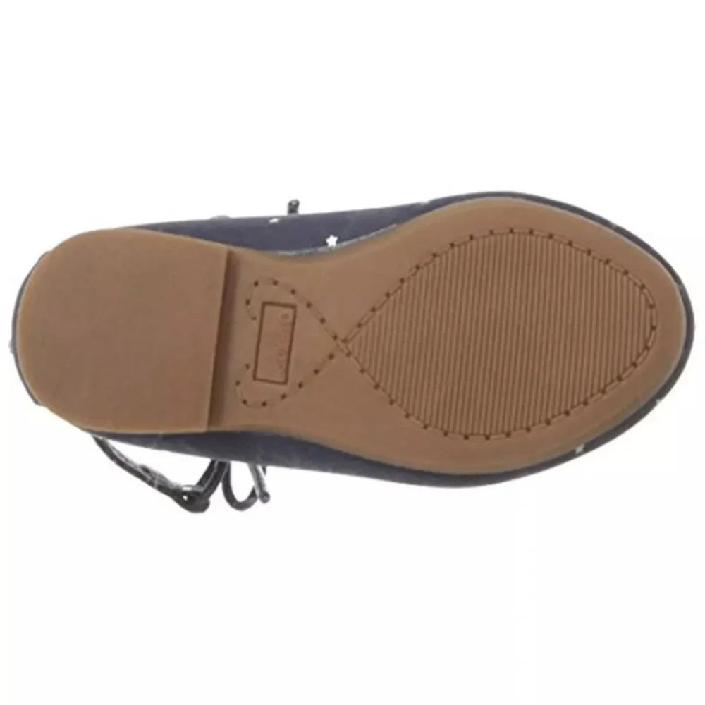 - Osh Kosh Sz 5 Toddler Star Print Navy Lace-Up Flats! NEW!